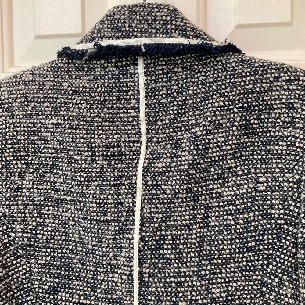 Veronica Beard Tweed Jacket, Black and White, Classic Raw Edges, Sz 2 - Picture 9 of 13